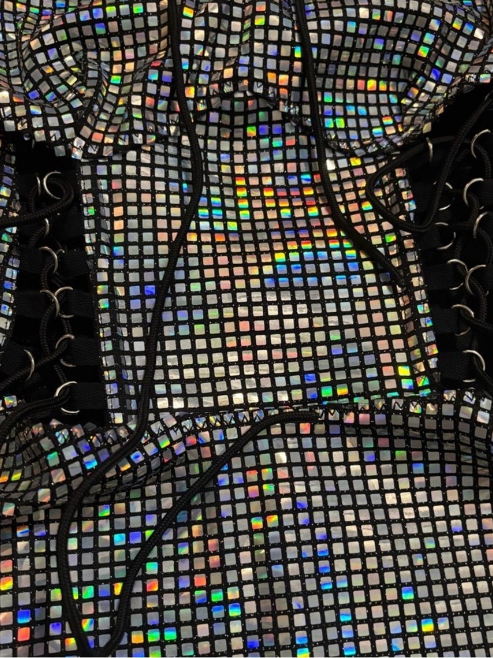 NWT Dolls Kill / Club Exx Cosmic Disco Mini Dress - Picture 3 of 5